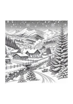 Dorf im Winter