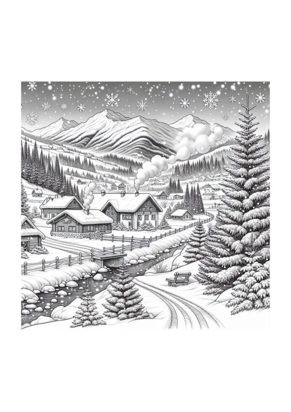 Dorf im Winter