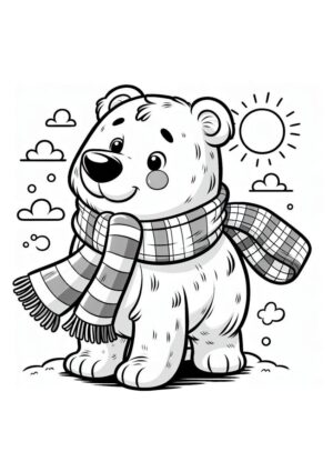 Eisbär Baby Malvorlage