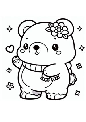 Eisbär Kawaii Malvorlage