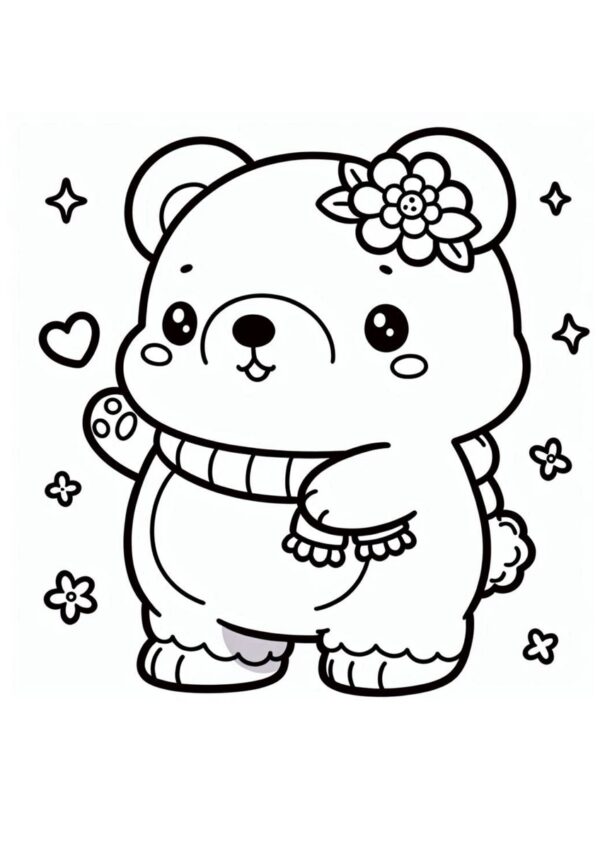 Eisbär Kawaii Malvorlage