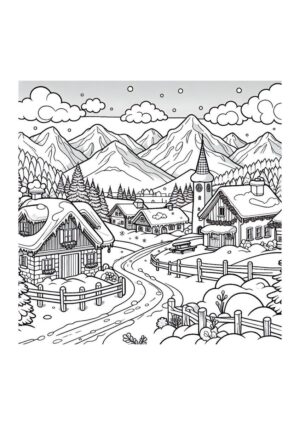 Häuser Winter Wunderland