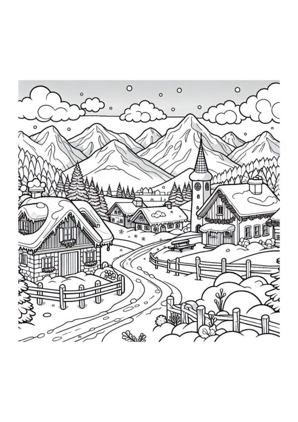 Häuser Winter Wunderland