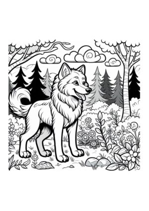 Junger Wolf Malvorlage