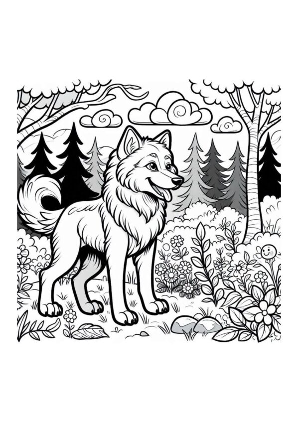 Junger Wolf Malvorlage