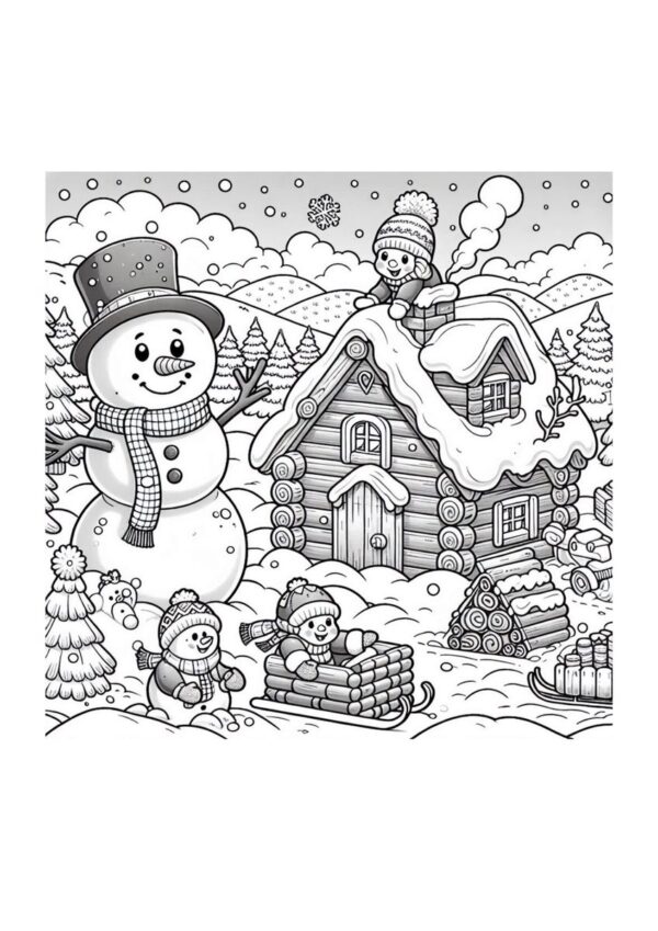 Kinder spielen im Schnee