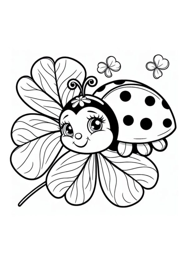 Marienkäfer Kleeblatt Glücksbringer