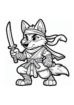 Ninja Samurai Wolf