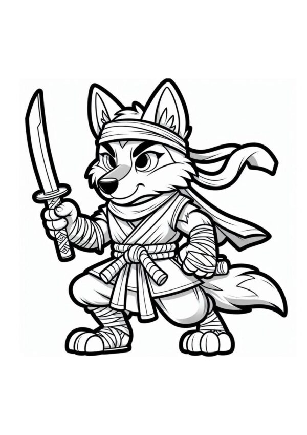 Ninja Samurai Wolf