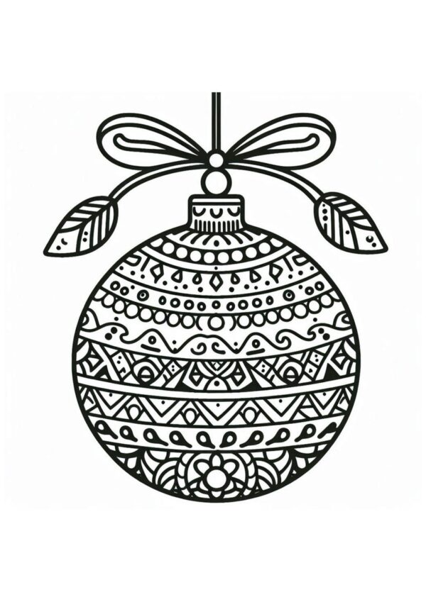 Schöne Christbaumkugel Malvorlage