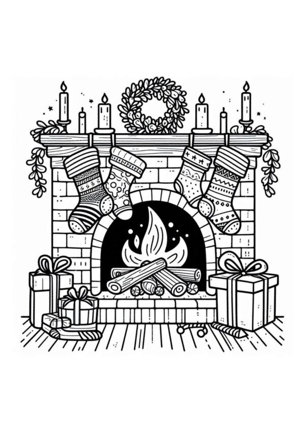Weihnachtlicher Kamin