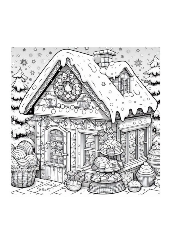 Weihnachtsbäckerei Malvorlage