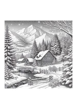 Winterlandschaft Malvorlage