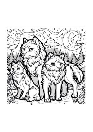 Wolfsrudel Vollmond