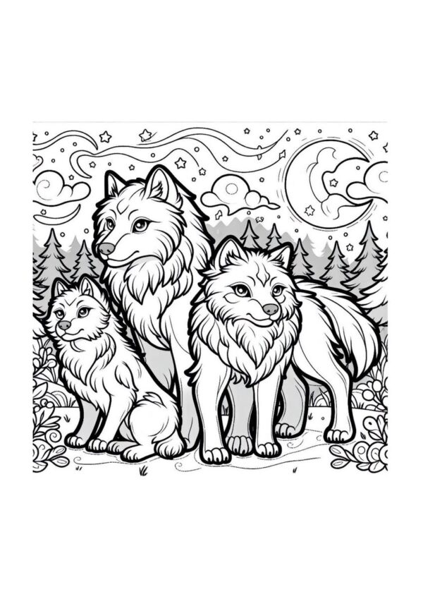 Wolfsrudel Vollmond