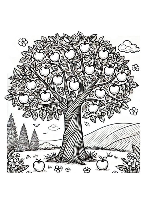 Apfelbaum Malvorlage