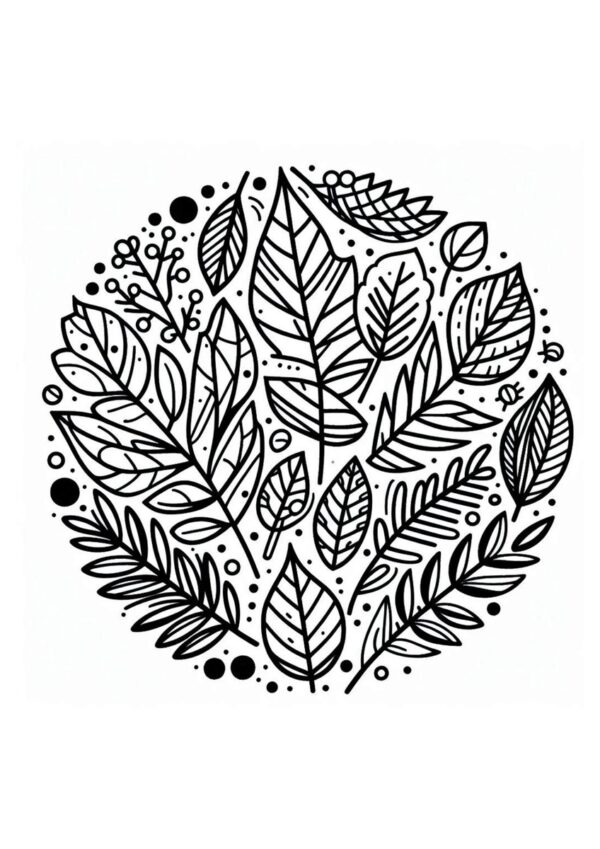 Blätterkreis Mandala