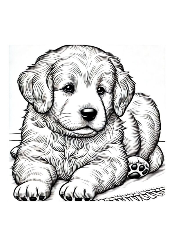 Golden Retriever Ausmalbild