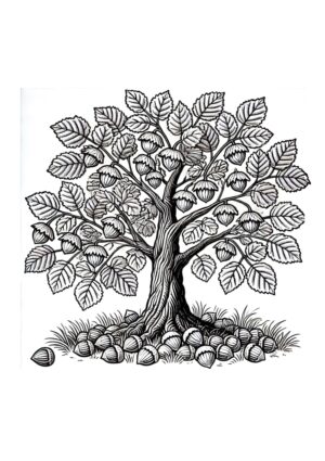 Haselnussbaum Malvorlage