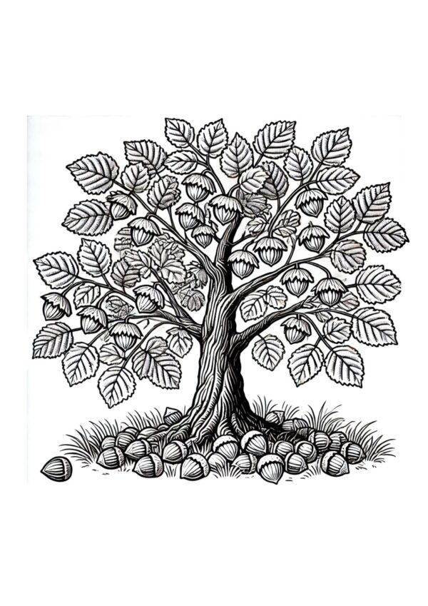 Haselnussbaum Malvorlage