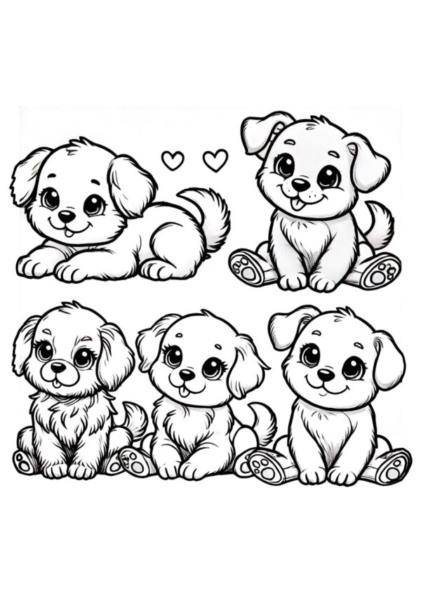 Hundewelpen Gruppe