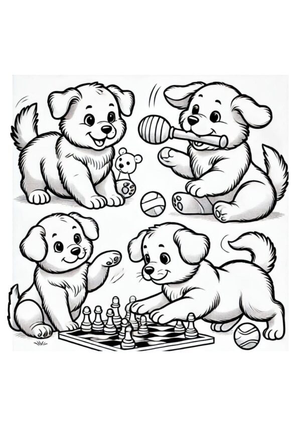 Hundewelpen spielen