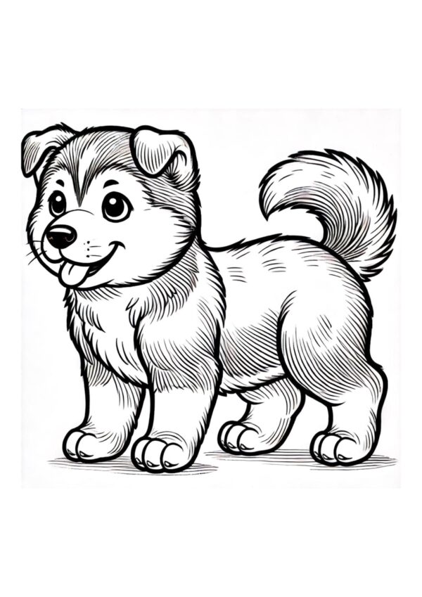 Husky Welpe Malvorlage