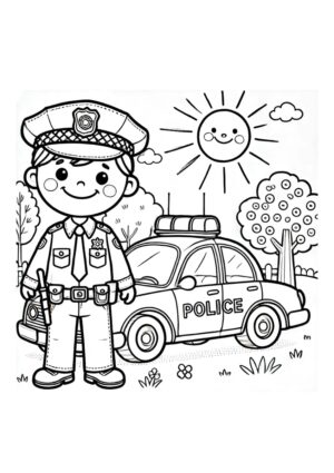 Junge als Polizist