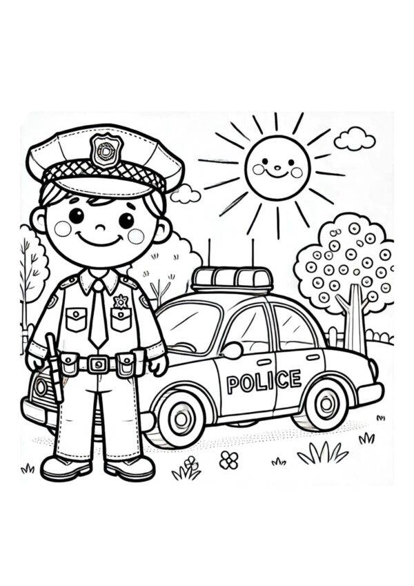 Junge als Polizist