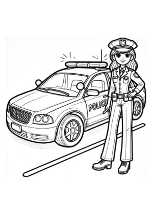 Polizistin Malvorlage