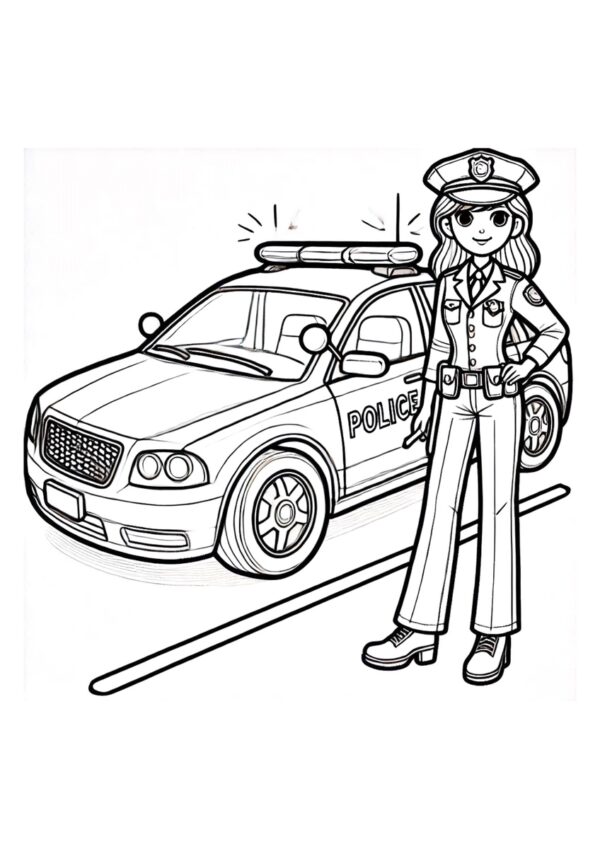Polizistin Malvorlage