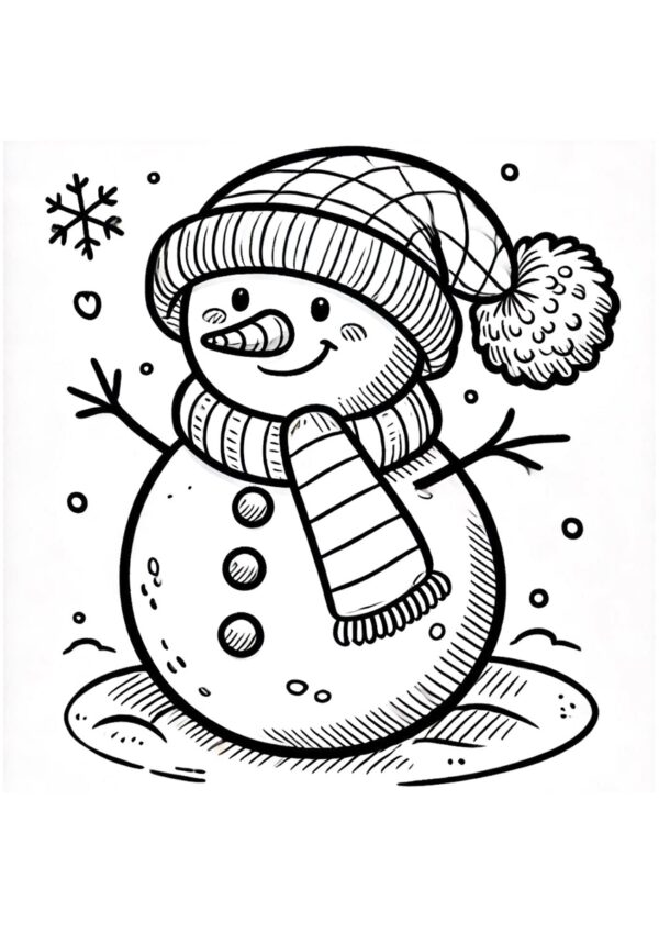 Schneemann Malvorlage
