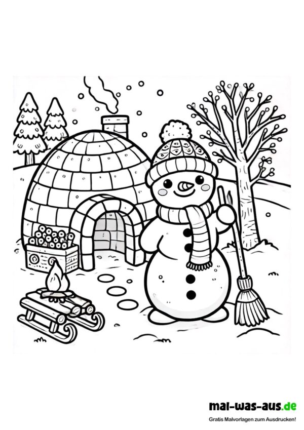 Schneemann Winterlandschaft
