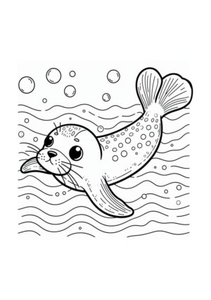Seerobbe im Meer