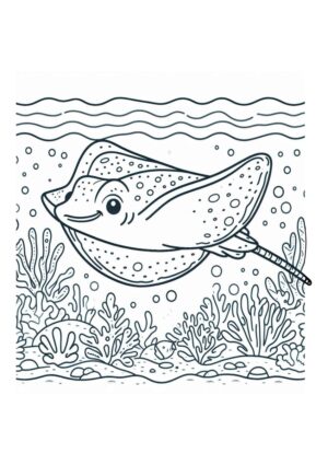 Stachelrochen im Meer