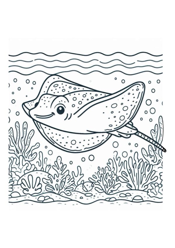 Stachelrochen im Meer