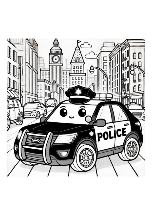 Süßes Polizeiauto