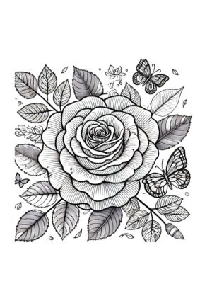 Blühende Rose