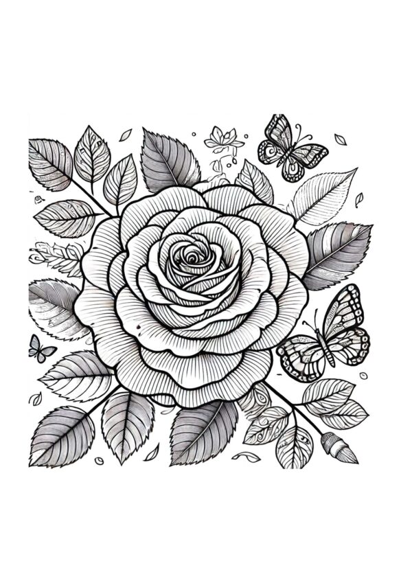 Blühende Rose