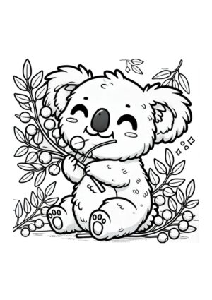 Hungriges Koala Baby Malvorlage