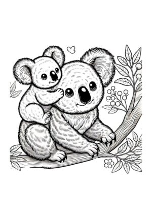 Koala Mutter mit Baby