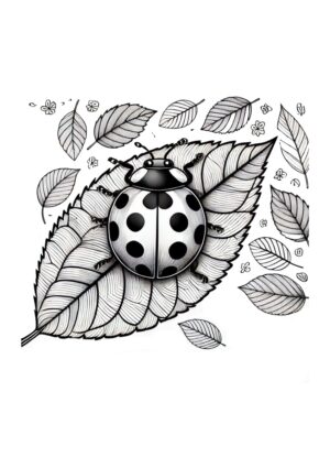 Marienkäfer auf einem Blatt
