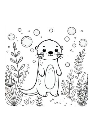 Otter unter Wasser