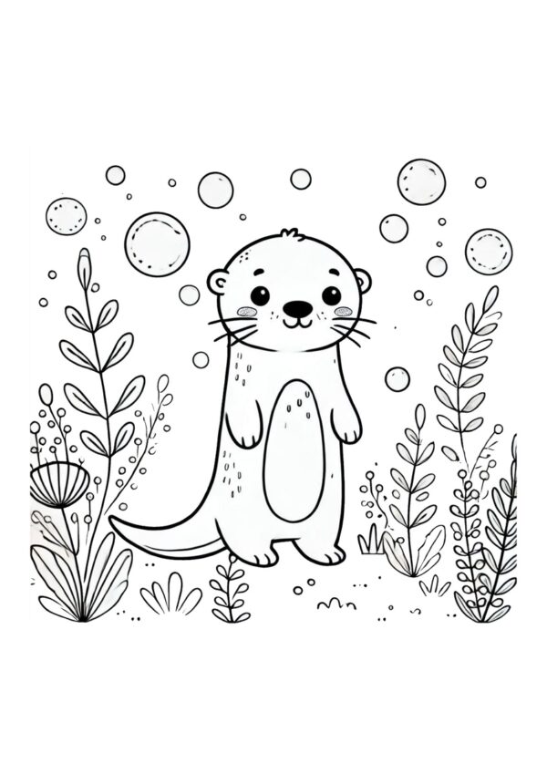 Otter unter Wasser