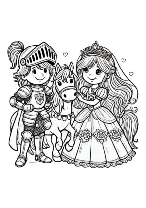 Prinzessin Ritter und Pferd
