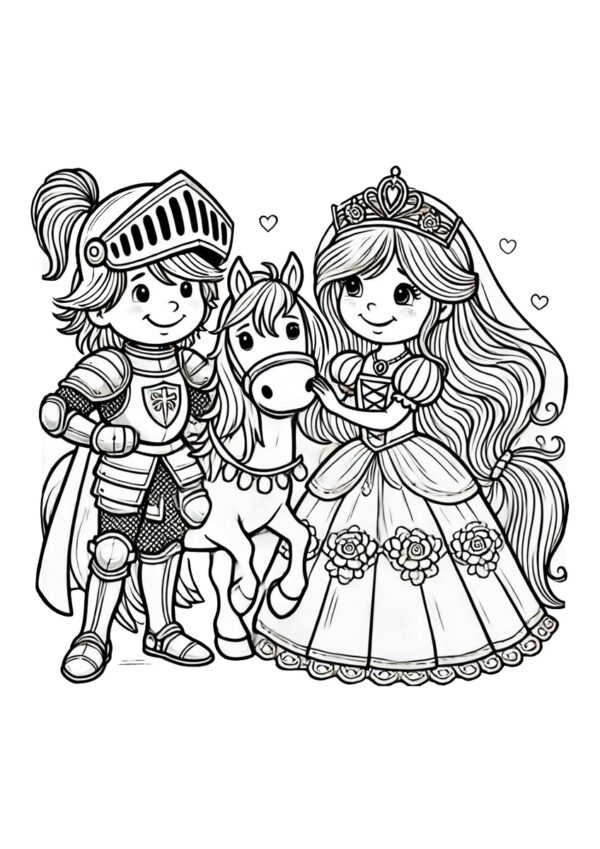 Prinzessin Ritter und Pferd