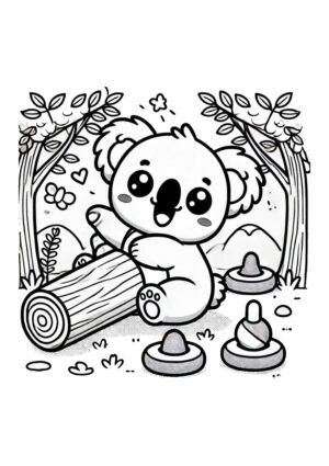 Spielender Baby Koala