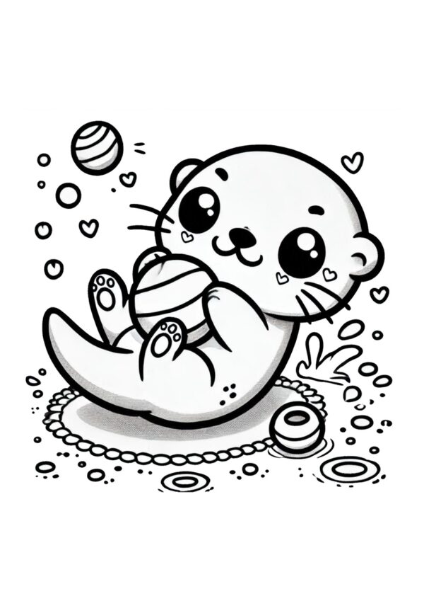 Spielender Otter Kawaii