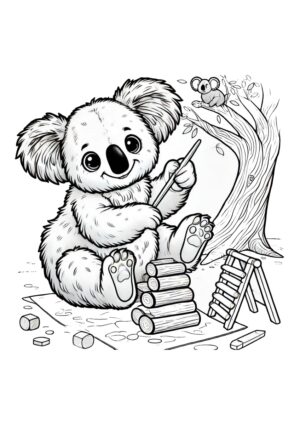 Spielender süßer Koala