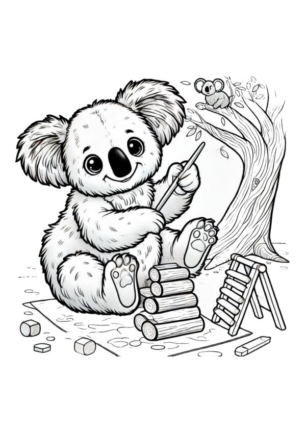 Spielender süßer Koala